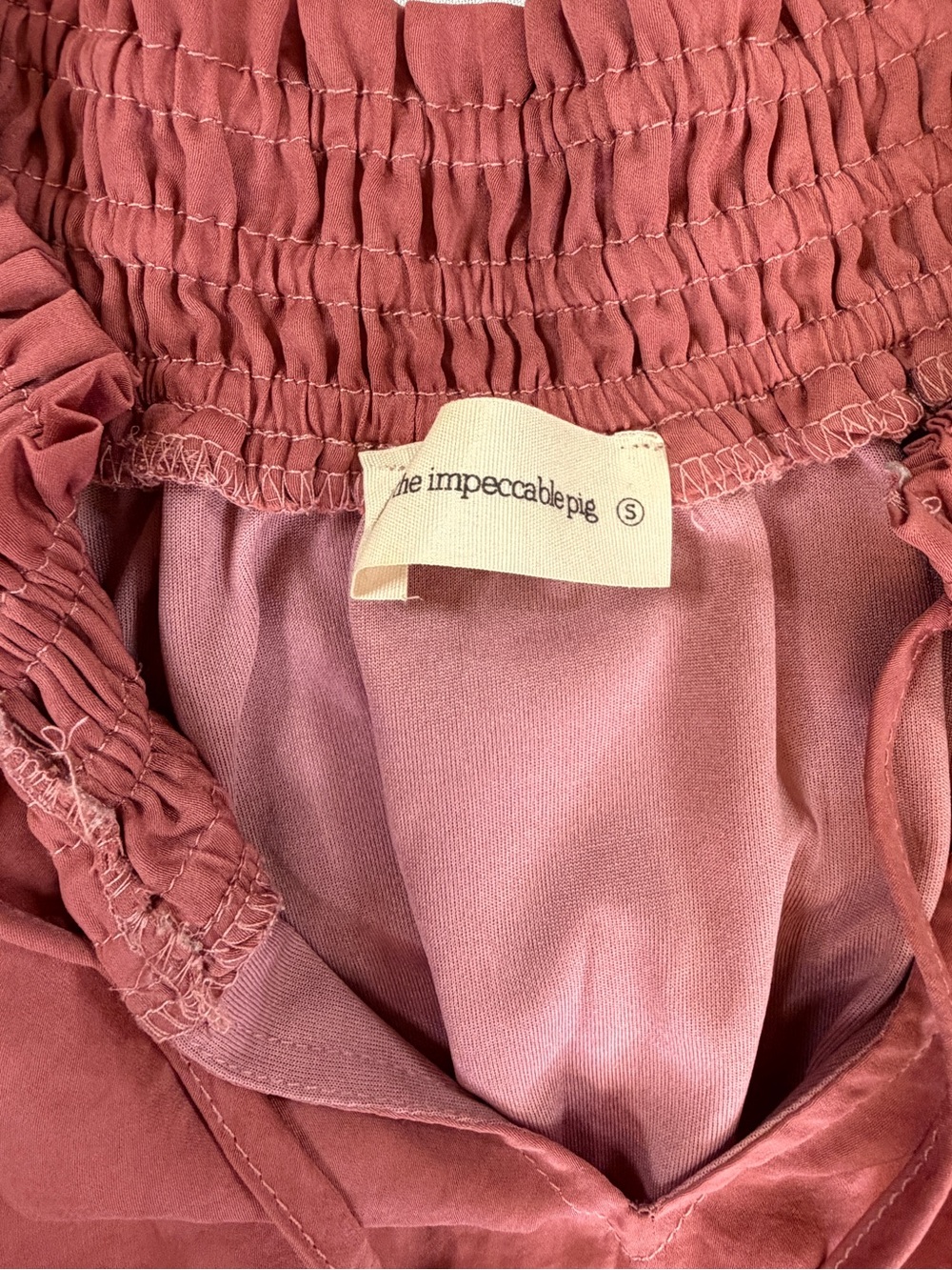 The Impeccable Pig Sleeveless Layered Mini Dress - Rose - Picture 3 of 7